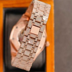 Un orologio Ps pieno di diamanti Orologio meccanico Diamond Automatic Mechanical Men 40mm Waterproof Wristband Men Gift For Boyfriend HBGK