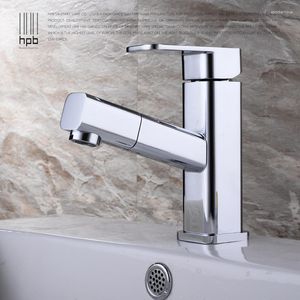 Zlew łazienki krany Wuhan Copper Pull Typ kran Basen Washbasin Tap z rozciągającym szamponem prysznic