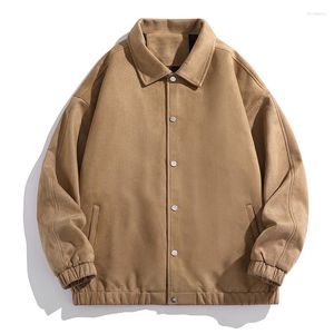 Men's Jackets Spring Oversize Vintage Jacket Men Baggy Coat Fashion Korean Streetwear Button Outerwear Clothing Tops Male Female Plus Size
