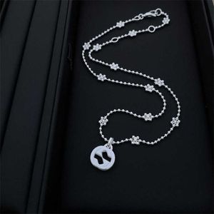 2023 Gujia 925 Silver Letter Snow Collana Piccola Personalità Moda Semplice Catena Del Collare