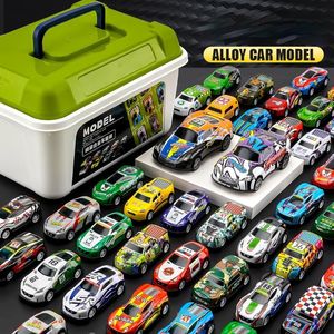 Diecast modelo de carro 21/32/43pcs Mini Stunt Kids Car Toys Set com caixa de liga inertia pull back Diecast modelo de carro coleção kit meninos presentes de aniversário 230621