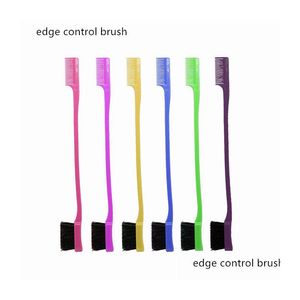 Hair Brushes Double Sided Edge Comb Styling Hairdressing Salon Eyebrow Brush 50Pcs Drop Delivery Products Care Dhjht