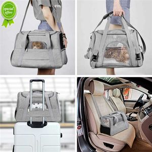 Pet Travel Carriers Bag with Locking Safety Zippers Breathable Portable Outgoing Pets Handbag Foldable Bag Cat Dog Carrier Bags