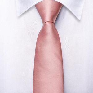 Bow Ties Hi-Tie Rose Gold Solid Silk Tie For Children Luxury Designer Handky Child Nuttie 120 cm Lång 6 cm Wide Fashion Party Dropship