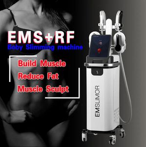 Yrke EMS Slimming Muscle Stimulator EMS+RF 4 HANDLAR Bygg muskelskinkor Lyftande kroppsskulpteringsmaskin