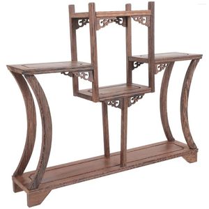 Borse portaoggetti Supporti per espositori in legno che mostrano l'ornamento del desktop dello scaffale