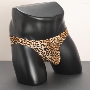 Cuecas masculinas cuecas sexy leopardo jockstrap calcinha cintura baixa levantamento de quadril respirável cueca bolsa protuberante cueca praia biquíni roupa de banho
