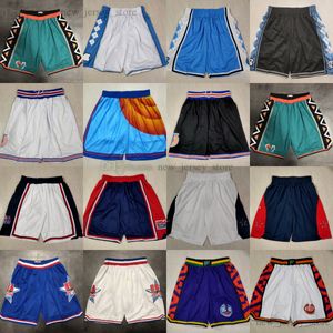 Pantaloncini da basket classici in rete retrò Film Pantaloni da spiaggia traspiranti per allenamento in palestra Pantaloni sportivi bianchi All-Star del 1995 Pantaloncini sportivi North Carolina College Blu Nero