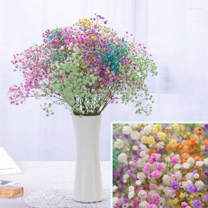 Flores decorativas 100g Big Bunch BabysBreath Natural Secas Preservadas Flor Gypsophila Decoração de Páscoa 2023 Suprimentos para Festas Dia das Mães Primavera