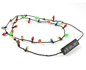 200pcs led ledネックレスネックレスは、ビーズのおもちゃのクリスマスギフトパーティー装飾DHLフェデックス無料配送を点滅させるネックレスネックレスを点滅させる