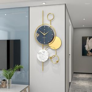 Wall Clocks Luxury Clock For Interior Living Room Decor Modern Metal Home Art Decoration