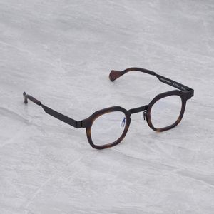Glasögonram Anne Valentin japansk stil polygon glasögon ramar män myopia glasögon kvinnor designer märke retro glas för män 230625