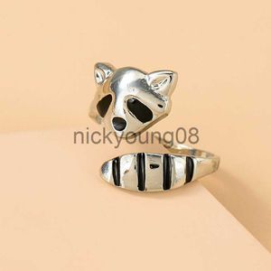 Band Rings New Cute Cat Finger Ring For Women Hot Selling Fashion Opening Adjustable Animal Rings Vintage Gothic Anillos Jewelry x0625