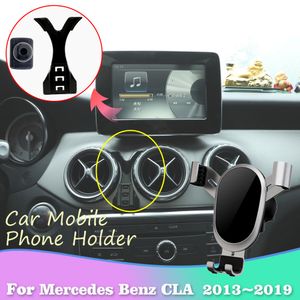 Mercedes için araba cep telefonu sahibi Benz CLA C117 180 200 220 250 2013 ~ 2019 Hücre Klipsli Hava Havalandırma Stand Destek Accessorie iPhone