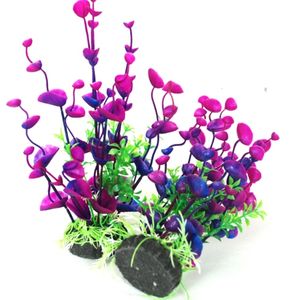 Decorazioni 5 pz / lotto 20 cm Acquario Serbatoio di pesce Stagno Decorativo Paesaggio Plastica artificiale Simulazione VioletGreen Erba d'acqua Commercio all'ingrosso 230625