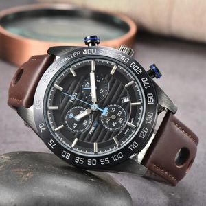 Orologi da polso di marca Tisso 2023 Orologi da uomo Tutti i quadranti Orologio da polso al quarzo di alta qualità Orologio da polso di lusso superiore Cronografo Orologio Cintura in pelle Tipo di moda PRS516