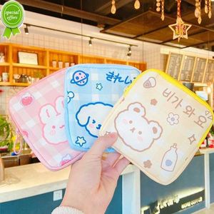 Neue Koreanische Nette Bär Große Kapazität Sanitär Serviette Lagerung Taschen Mädchen Cartoon Physiologischen Zeitraum Tampon Organizer Tasche Mini Tasche