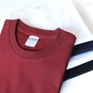 Herren-T-Shirts, 200 g dickes Baumwoll-T-Shirt für Herren, einfarbig, Rundhalsausschnitt, kurzärmelig, für Damen, saubere Passform, Pullover, Oberteile, niedriger Preis im Ausverkauf