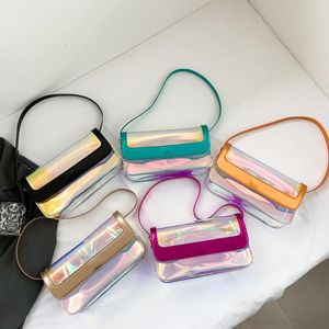 Bolsas de noite femininas bolsas de viagem verão pvc transparente bolsa pequena moda fofa clara casual simples portátil feminina bolsas hobos