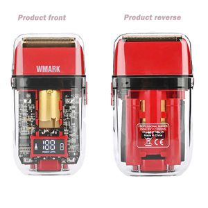 Electric Shavers NG-988 Series WMARK Transparent Body Plated Blade Reciprocating USB Rechargeable Shaver Electric Men's Shaver 230621