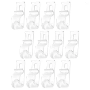 Curtain 12 Pcs Pull Bead Hook Roller Shade Clips Clear Shower Rings Blind Hooks Connector Fixing