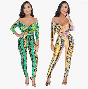 Women's Two Piece Pants Early Autumn Women's Two-piece Suit Sexy Letter Printing Long-sleeved Trousers Plus Size