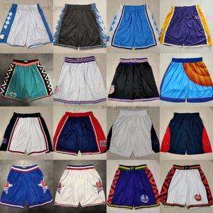 Klassisk retro mesh basketball shorts film andningsgymträning strand byxor 1992 1995 1996 all-star tröjor pant sport kort norra carolina college blå vit