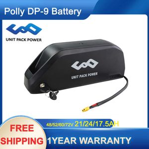 ebike Battery Polly DP-9 Downtube 48V 21AH Battery 52V 40A BMS 60V 17.5AH 21700 Cell 1000W 1500W 18650 Cell BBS02 BBS03 BBSHD