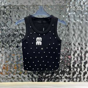 Kadın Tankları Camis Designer American Giyim Mektubu Nakış Yelek Tasarımcı Tank Top Lüks Elmas Kolleses Tişört Moda Marka Boncukları