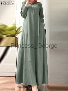 Casual Dresses ZANZEA Muslim Dress Elegant Long Sleeve Sundress Autumn Turkish Dresses Abayas For Women Ramadan Islamic Clothing Maxi Vestidos x0625