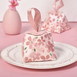 20 st Cherry Blossom Pink Wedding Candy Box Chocolate Candy Packaging Box Wedding Box Birthday Party Event Dekor Baby Shower Gift