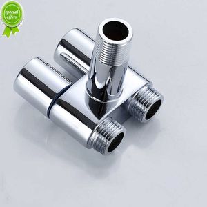 New Zinc Alloy Three-way Filling Angle Valve Wall Mount One Into Two Out Water Cleaning Sprayer for Bathroom Toilet Accessories