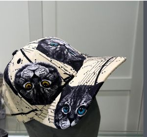 Designer Baseball Cap for Women and Men 2023 New Casual Ladies Mens Cat Print Sports Letter Sun Caps New Products Sunshade Hat Personality Simple Hat