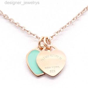 925 quality material necklace designer jewelry necklaces chain chains link luxury jewellery heart pendant custom love pendants women womens Stainless Steel