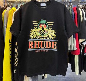 Herr t-shirts rhude t shirt casual bomull sommar gata skateboard herrar t-shirts korta ärmar lyx varumärke män hög kvalitet skjortor USA storlek S-XL T230625