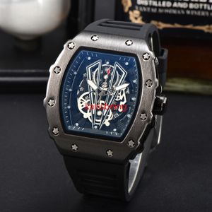 2023 Reloj Hombre Top R Luxury Brand Wristech Fashion 3 PIN-Quartz Watch Personality Wine Barrel Mens Watch