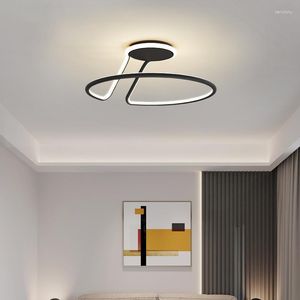 Tavan Işıkları İskandinav Yatak Odası lambası Basit Modern Atmosferik LED Minimalist Oda Ustası