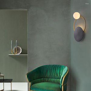 Lampada da parete Artfan Light Simple Luxury Designer Morden City Vibe All Copper Glass Crystal Dining Room Living