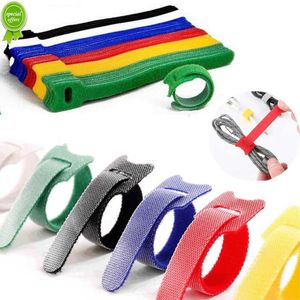 NYA 10 ~ 100 st Releaserbara kabelband Plastfästning Återanvändbara kabelband Rems Nylon Loop Wrap Zip Bundle Bandage Tie Colorful