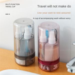 Travel Bottles Shampoo Portable Body Wash Toothbrush Bottled Grid Storage Health Multifunction Household Products Pill Box Clean Up 230625