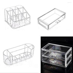 Jewelry Pouches SZanbana Acrylic Makeup Showcase Cosmetic Make Up Organizer Countertop Storage Box Holder Clear Bathroom Vanity Tray