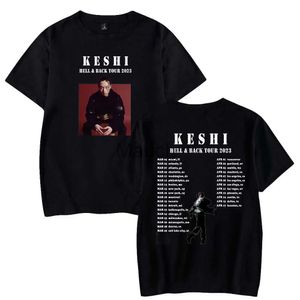 Мужские футболки Keshi Hell Bla Tour 2023 Merch Tshirt Crewne Tee Tee Tee Harajuku Streatwear Женщины мужская футболка мода Cloes J230625