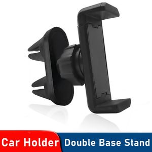 TongdayTech Universal Car Phone Polecer Double Base Air Vent Mount 360 Stojak na iPhone XS 11 12 Pro Max Samsung w samochodzie