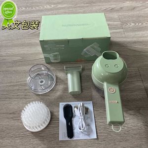 Handheld Electrical Garlic Masher 4 In 1 Durable Chili Crusher Garlic Masher Machine Vegetable Cutter Set Electric Kitchen Tool