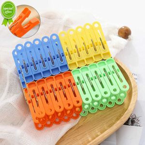 New 20Pcs Set Large Hanger Clip Plastic Windproof Clothes Pins Spring Clamp Beach Towel Clip Powerful Clothespins Quilt Clamp Holder