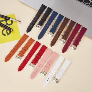 Watch Bands Women Watchbands Genuine Leather Band Calfskin Straps 14mm 16mm 18mm 20mm 22mm Accessories Simple Design Thin Deli22