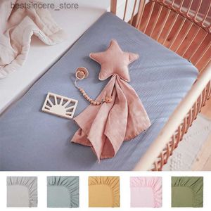 Diaper Organizer Crib Bedding Set Cotton Crease Baby Yarn Fitted Sheet Bed Double Layer Cotton Soft and Breathable Bed Sheet
