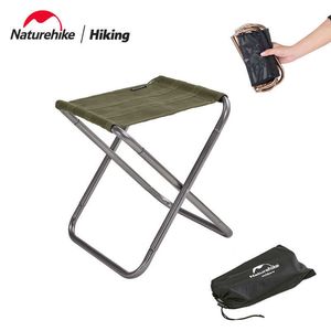 Camp Furniture Naturehike Lightweight Outdoor Compact Portable Aluminium Alloy Folding Fishing Stool Collapsible Camping Seats Hiking StoolHKD230625