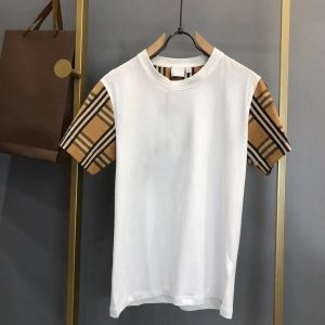 NEW Mens Womens Designer T Shirts Lattice Printed Fashion Man T-shirt Top Quality Cotton Casual Tees Short Sleeve Hip Hop Streetwear