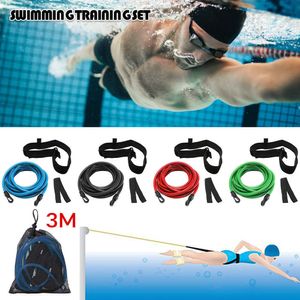 Kayak Accessories Adjustable Swim Training Resistance Elastic Belt Swimming Exerciser Safety Tether Rope Band 230621